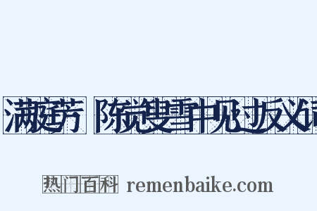 满庭芳·陈觉叟雪中见过反义词是什么意思的图片